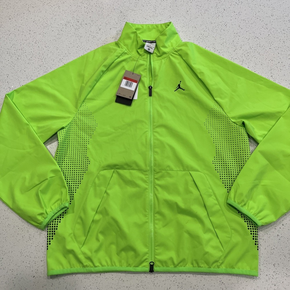 Nike Air Jordan Sport JAM Warm- Up Electric Green Jacket HF9885-358 Size L NWT